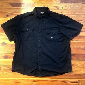 Harley-Davidson Men's Button Up Shirt Black 100% Cotton Size 4XL Eagle Logo